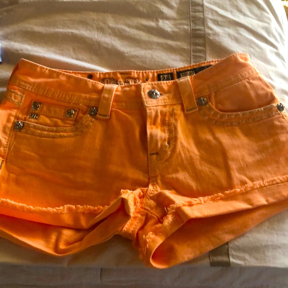 Miss me neon orange shorts